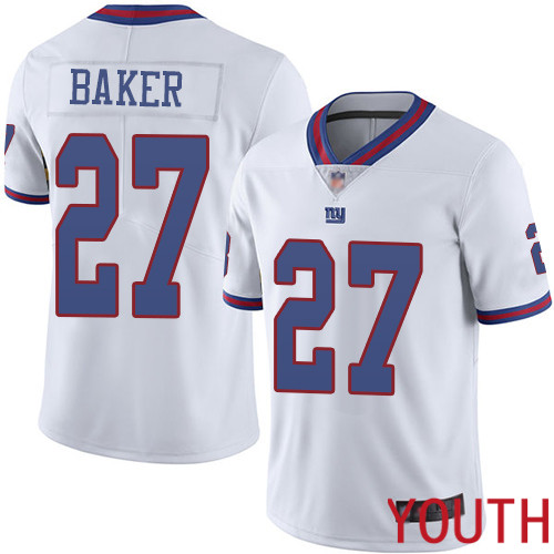 Youth New York Giants 27 Deandre Baker Limited White Rush Vapor Untouchable Football NFL Jersey